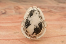 Genuine White Buffalo Turquoise Sterling Silver Ring